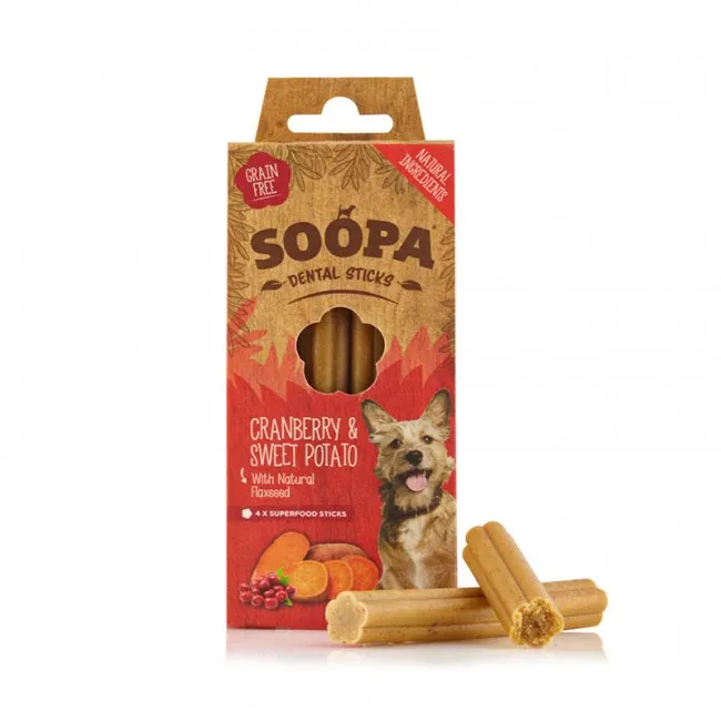 Soopa Dentals VÖRÖS ÁFONYÁS-ÉDESBURGGONYÁS 